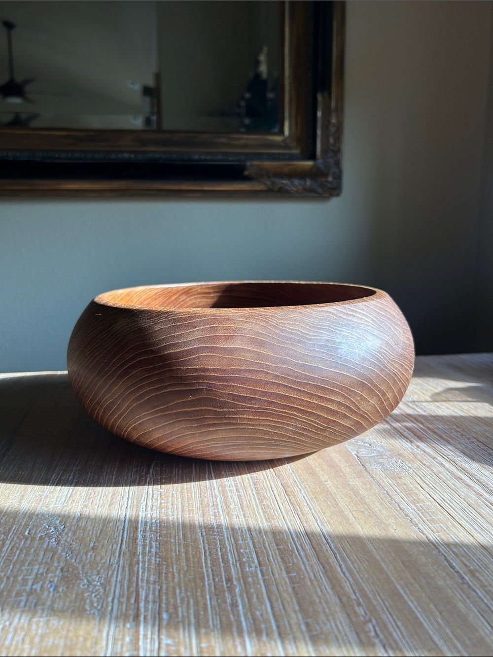 Vintage Solid Teak Wood Bowl